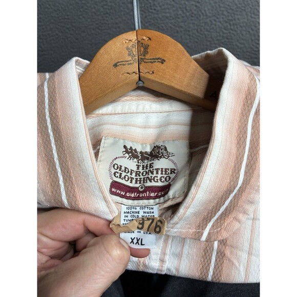 The Old Frontier Clothing Co Shirt Long Sleeve 1/2 Button Up Men's 2XL USA Made - Picture 4 of 9